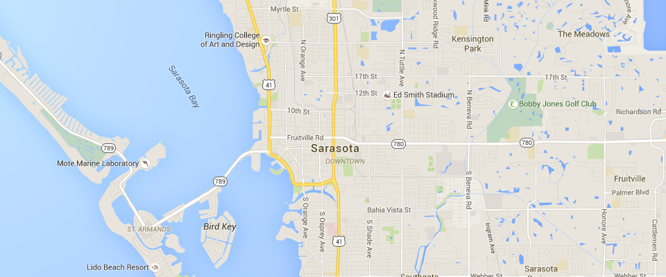 Sarasota Dumpster Service Map